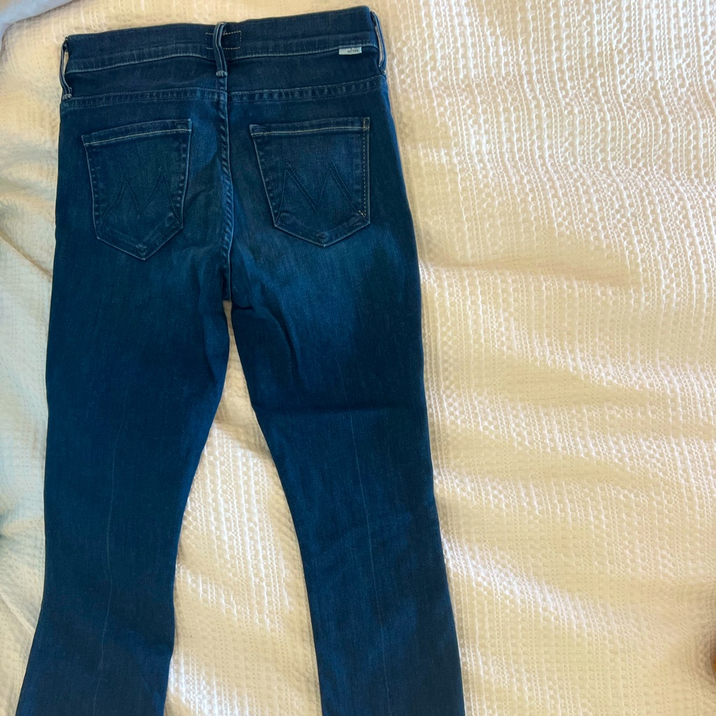 Mother Crop Step Ankle Fray Jeans